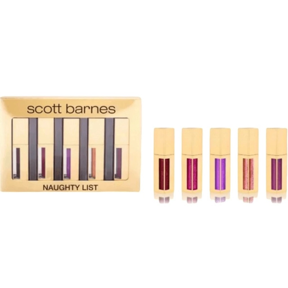 SCOTT BARNES "Naughty List" Five Piece Lip Gloss Boxed Set NEW IN BOX